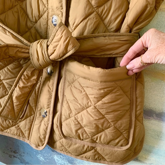 Free Assembly Quilted Vest w/Belt Dijon Sz S - Picture 6 of 16